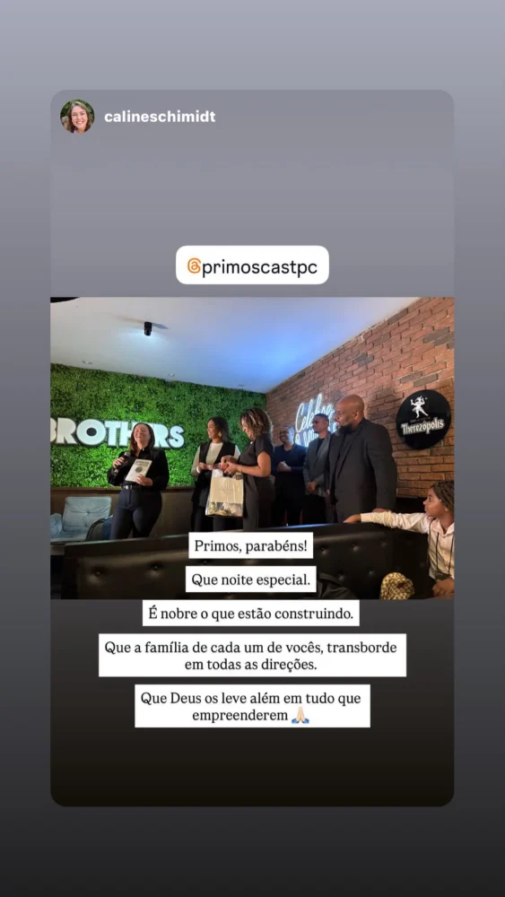 Depoimento real de participante da edição anterior, publicado no Instagram
